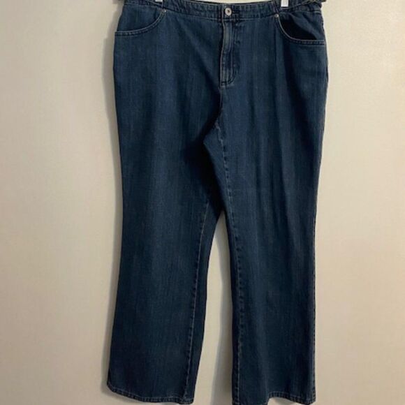 Liz Claiborne Michaela denim with adjustable side buckles jeans, size 16 - Picture 1 of 3
